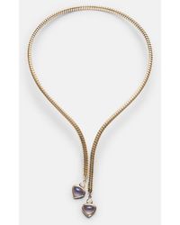 Marina B - Trisolina 18Kt Necklace With Chalcedony And Diamonds - Lyst