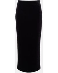 Roland Mouret - Velvet Midi Skirt - Lyst