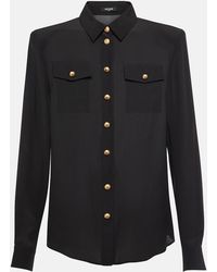 Balmain - Crepe De Chine Shirt - Lyst