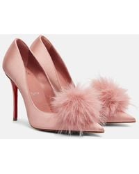 Christian Louboutin - Alana 100 Embellished Crepe Satin Pumps - Lyst
