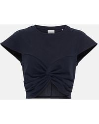 Isabel Marant - Crop Top Zineae En Jersey De Algodon - Lyst
