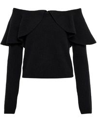 Altuzarra - Hasla Off-shoulder Wool-blend Sweater - Lyst