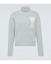 Ami Paris - Ami De Cour Alpaca-blend Turtleneck Sweater - Lyst