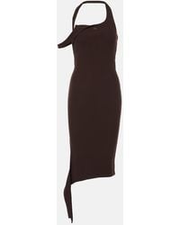 Courreges - Undressed Ribbed-Knit Midi Dress - Lyst