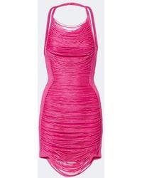 The Attico - Fringed Halterneck Minidress - Lyst