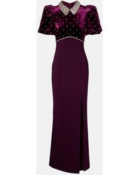 Rebecca Vallance - Charles Embellished Velvet Gown - Lyst