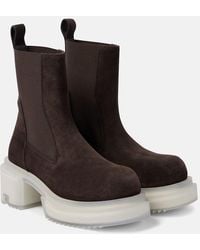 Rick Owens - Beatle Suede Ankle Boots - Lyst