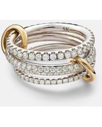 Spinelli Kilcollin - Nova Sterling Silver And 18kt Gold Ring With Diamonds - Lyst