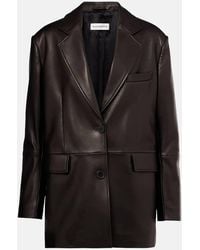 Nour Hammour - Cass Leather Blazer - Lyst