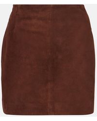 Nour Hammour - Remi Suede Miniskirt - Lyst