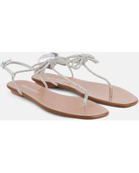 Aquazzura - Capri Nights Embellished Thong Sandals - Lyst