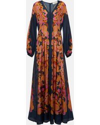 Zimmermann - Robe longue Acadian imprimee en soie - Lyst