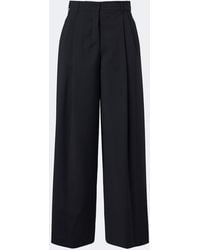 Max Mara - Wide-Leg Pleated Virgin Wool Pants - Lyst