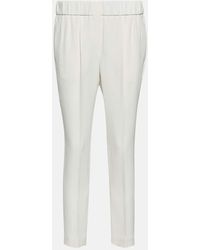 Brunello Cucinelli - Hose Aus Crepe - Lyst