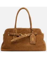 Miu Miu - Adventure Suede Tote Bag - Lyst