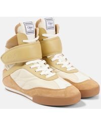 Chloé - Kick High-Top Leather Sneakers - Lyst
