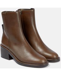 Brunello Cucinelli - Leather Ankle Boots - Lyst
