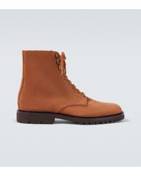 Brunello Cucinelli - Suede Lace-Up Boots - Lyst