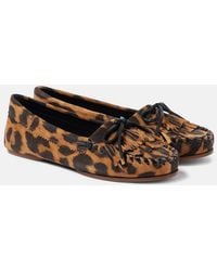Paris Texas - Indie Leopard-Print Suede Loafers - Lyst