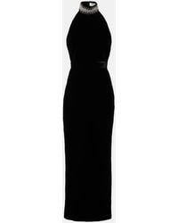 The New Arrivals Ilkyaz Ozel - Hemingway Halterneck Silk Maxi Dress - Lyst