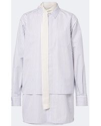 Sacai - Layered Striped Cotton-Blend Poplin Shirt - Lyst