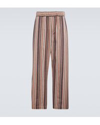 The Elder Statesman - Leisure Stripe Cashmere-blend Pants - Lyst