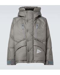 and wander - Giacca Imbottita Con Logo - Lyst