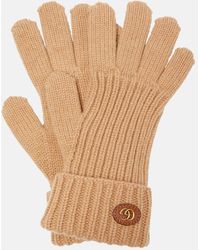 Gucci - Wool Cashmere Gloves With Double G - Lyst