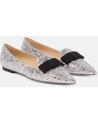 Jimmy Choo - Gala Glitter Flat - Lyst