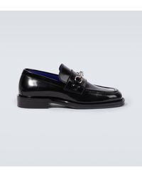 Burberry - Embellished Leather Loafers - Lyst