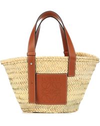 Loewe Medium Raffia Basket Bag - Multicolour