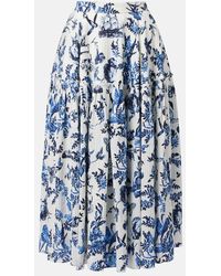Erdem - Floral Jacquard Midi Skirt - Lyst