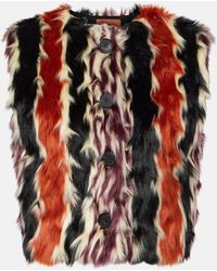 Missoni - Striped Faux Fur Vest - Lyst