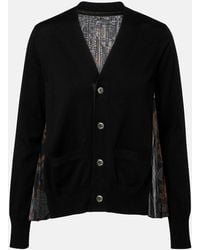 Sacai - Cotton Tulle Cardigan - Lyst