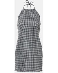 Hunza G - Gingham Seersucker Minidress - Lyst