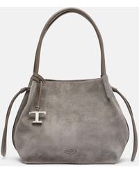 Tod's - Medium Suede Bucket Bag - Lyst