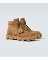 Moncler - Peak City Suede Ankle Boots - Lyst