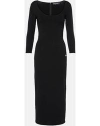 Dolce & Gabbana - Logo Knitted Midi Dress - Lyst