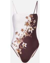 Agua Bendita - Durazno Embellished Floral Swimsuit - Lyst