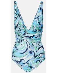 Melissa Odabash - Panarea Printed Ruched Swimsuit - Lyst