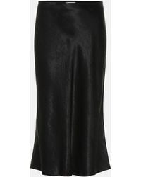 Vince - Satin Slip Midi Skirt - Lyst