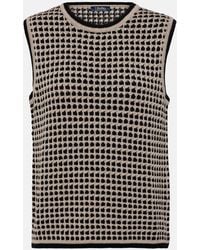 Max Mara - Max Mara Fleres Patterned Cotton Sweater Vest - Lyst