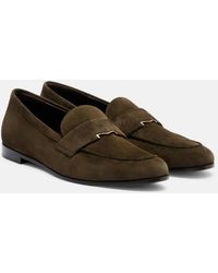 Max Mara - Embellished Suede Loafers - Lyst