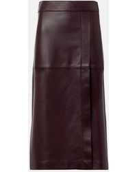 JOSEPH - Leather Midi Skirt - Lyst
