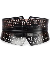 Save 29% Womens Accessories Belts Alaïa Leather Corset Elastic Belt in Black 