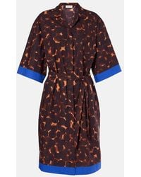 Dries Van Noten - Printed Cotton Poplin Shirt Dress - Lyst