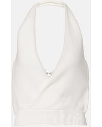 AYA MUSE - Halterneck Cotton-Blend Top - Lyst