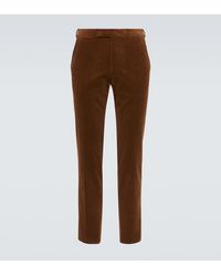 ZEGNA - Cotton And Cashmere Corduroy Slim Pants - Lyst