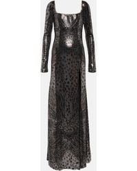 Etro - Robe longue imprimee a ornements - Lyst