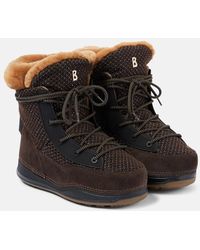 Bogner - Verbier Shearling-Trimmed Suede Ankle Boots - Lyst